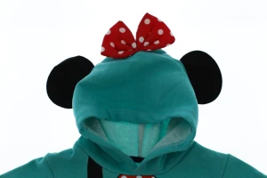 Толсівка на флісі для дівчинки трикотажна Мінні зелена