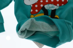 Толсівка на флісі для дівчинки трикотажна Мінні зелена