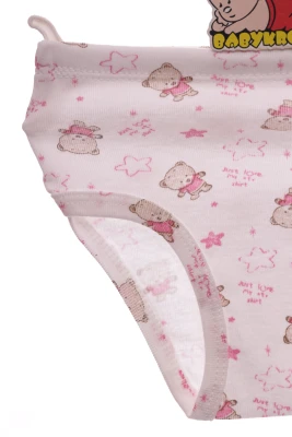 Труси з майкою для дівчинки трикотажні з Ведмедиком рожеві