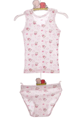 Труси з майкою для дівчинки трикотажні з Ведмедиком рожеві