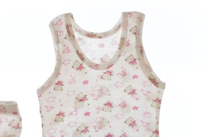 Труси з майкою для дівчинки трикотажні з Ведмедіком рожевий