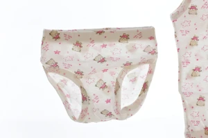 Труси з майкою для дівчинки трикотажні з Ведмедіком рожевий