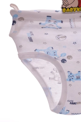 Труси з майкою для хлопчика трикотажні блакитний зоопарк