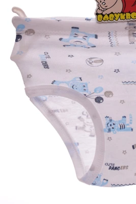 Труси з майкою для хлопчика трикотажні блакитні зоопарк