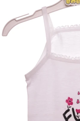 Труси з майкою для дівчинки трикотажні Зайчик білі