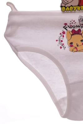 Труси з майкою для дівчинки трикотажні Зайчик білі