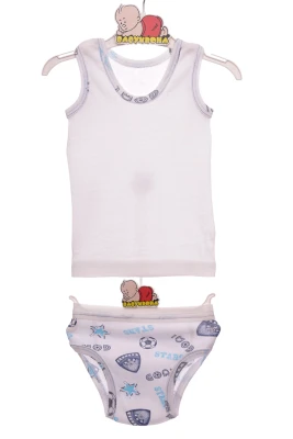 Труси з майкою для хлопчика трикотажні Stars синій