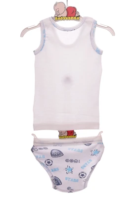 Труси з майкою для хлопчика трикотажні Stars синій