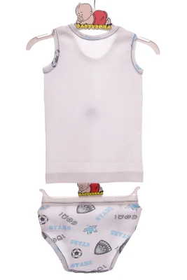 Труси з майкою для хлопчика трикотажні Stars синій