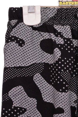 Штани для хлопчика трикотажні чорний камуфляж