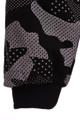 Штани для хлопчика трикотажні чорний камуфляж