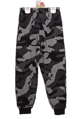 Штани для хлопчика трикотажні чорний камуфляж