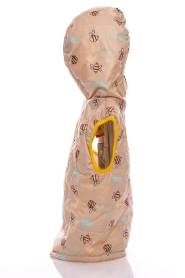 Жилетка на флісі для дівчинки Babykroha з капюшоном Бджілки бежева