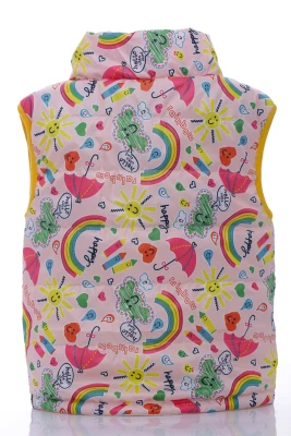 Жилетка для дівчинки на флісі Babykroha у веселку світло-рожева