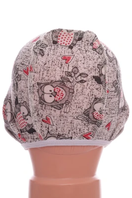 Чіпчик на зав'язках для дівчинки кулір Babykroha Совушки сірий