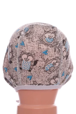 Чіпчик на зав'язках для хлопчика кулір Babykroha Сова сірий