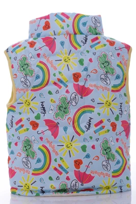 Жилетка на флісі для дівчинки Babykroha в веселку світло-блакитна