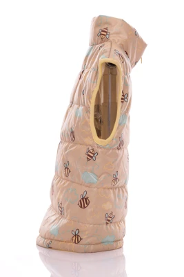 Жилетка на флісі для дівчинки Babykroha з бджілками бежева