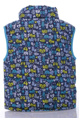 Жилетка для хлопчика на флісі Babykroha зі звірятками синя