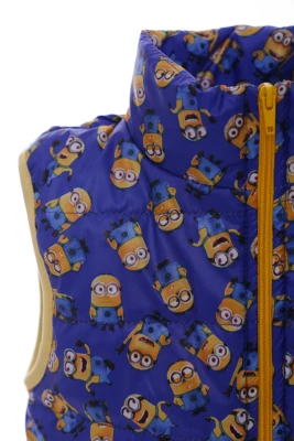 Жилетка для хлопчика на флісі Babykroha з принтом Міньйон синя