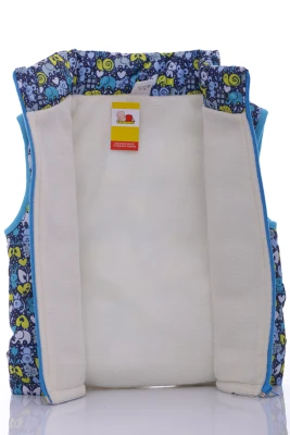 Жилетка для хлопчика на флісі Babykroha зі звірятками синя