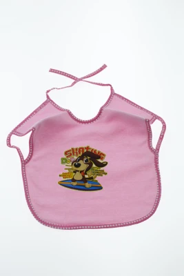 Нагрудник трикотажний для дівчинки 25*30 см Skatine рожевий