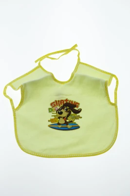 Нагрудник трикотажний на зав'язках 25*30 см Skatine жовтий