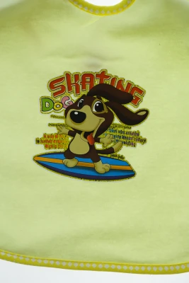 Нагрудник трикотажний на зав'язках 25*30 см Skatine жовтий