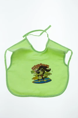 Нагрудник трикотажний на зав'язках 25*30 см Skatine зелений