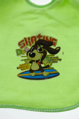 Нагрудник трикотажний на зав'язках 25*30 см Skatine зелений