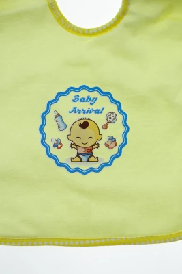 Нагрудник трикотажний на зав'язках 25*30 см Ваву жовтий