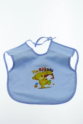 Нагрудник для хлопчика трикотажний 25*30 см Big day блакитний