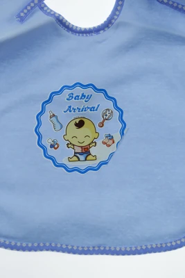 Нагрудник для хлопчика трикотажний 25*30 см Ваву блакитний