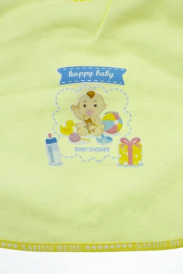 Нагрудник трикотажний на зав'язках 25*30 см Ваву жовтий