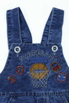 Джинсовий комбінезон для хлопчика Баскетбол синій