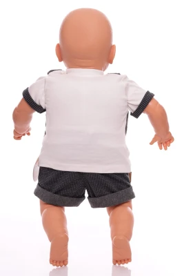 Футболка з шортами для хлопчика трикотажні Джентельмен сірий