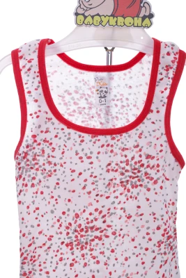 Майка з трусами для дівчинки трикотажні червоний візерунок
