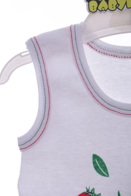 Майка з трусами для дівчинки трикотажні полуничка червоний