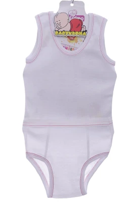 Майкас труси для дівчинки трикотажні смужка білий