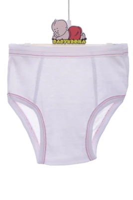 Майкас труси для дівчинки трикотажні смужка білий