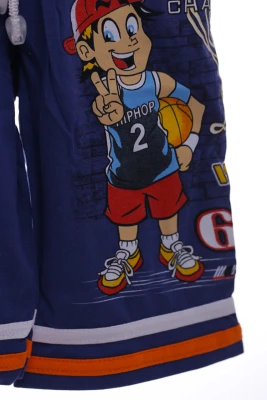 Бриджі для хлопчика трикотажні баскетбол синій