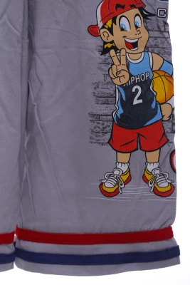 Бриджі для хлопчика трикотажні баскетбол сірий