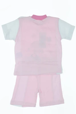 Шорти з футболкою для дівчинки трикотажні зайчик рожевий