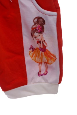 Шорти трикотажні для дівчинки з дівчинкою червоний