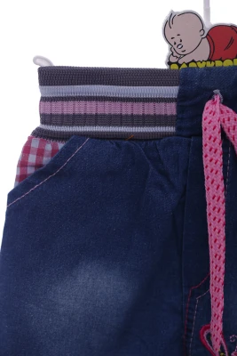 Бриджі джинсові для дівчинки метелик синій