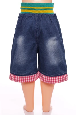 Бриджі джинсові для дівчинки з метеликом блакитним