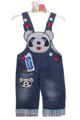 Джинсовий комбінезон для хлопчика Панда синій