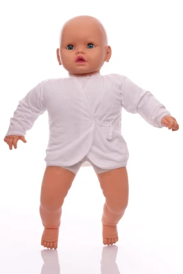 Сорочка з довгим рукавом трикотажна білий