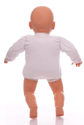 Сорочка з довгим рукавом трикотажна білий