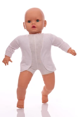 Сорочка з довгим рукавом трикотажна білий